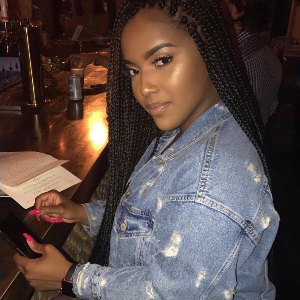 Denim ripped jacket